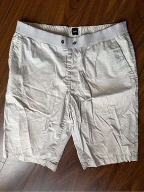BOSS Hugo Boss Men’s Designer Swim Shorts | Stone/Khaki | Luxury Swim Trunks